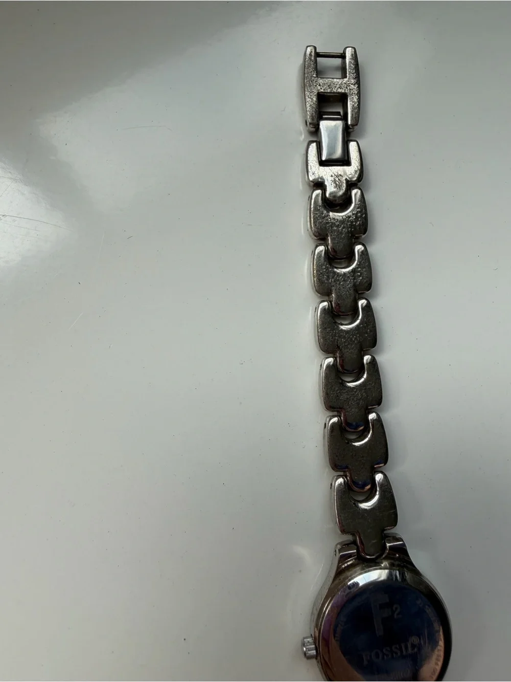 Y2K Women’s Silver Tone Fossil Watch/ New Battery/ Working